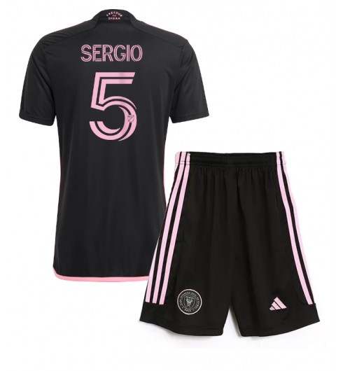 Fotbollskläder Set Barn Inter Miami Bortatröja 2024/25 Sergio Busquets 5
