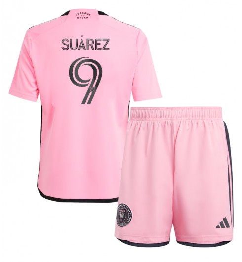 Fotbollskläder Set Barn Inter Miami Hemmatröja 2024/25 Luis Suarez 9