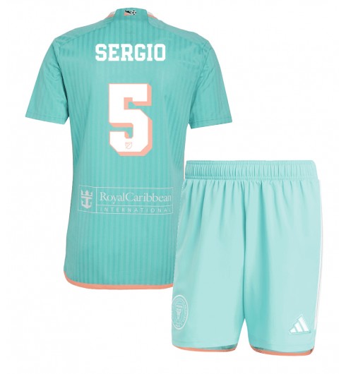 Fotbollskläder Set Barn Inter Miami Tredjetröja 2024/25 Sergio Busquets 5