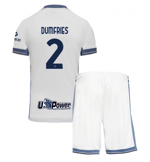 Billiga Fotbollströjor Barn Inter Milan Bortatröja 2024/25 Denzel Dumfries 2