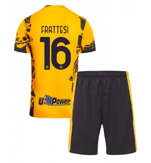 Fotbollskläder Set Barn Inter Milan Tredjetröja 2024/25 med tryck Davide Frattesi 16