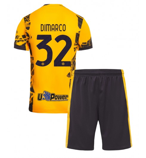 Fotbollskläder Set Barn Inter Milan Tredjetröja 2024/25 med tryck Federico Dimarco 32