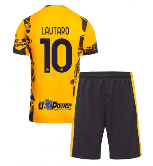 Fotbollskläder Set Barn Inter Milan Tredjetröja 2024/25 med tryck Lautaro Martinez 10