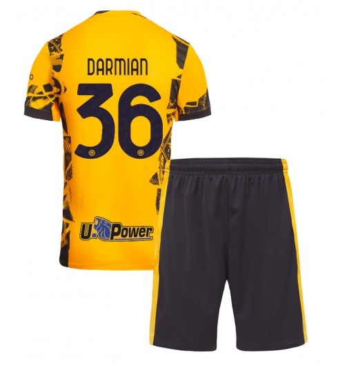 Fotbollskläder Set Barn Inter Milan Tredjetröja 2024/25 med tryck Matteo Darmian 36
