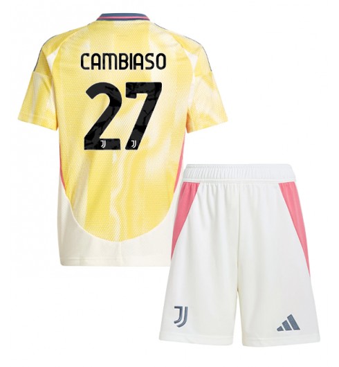 Fotbollsset Barn Bortatröja 2024/25 med tryck Andrea Cambiaso 27