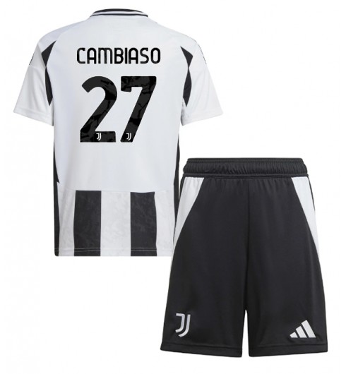 Fotbollsset Barn Hemmatröja 2024/25 med tryck Andrea Cambiaso 27