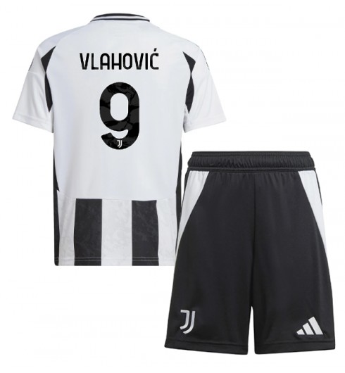 Fotbollsset Barn Hemmatröja 2024/25 med tryck Dusan Vlahovic 9