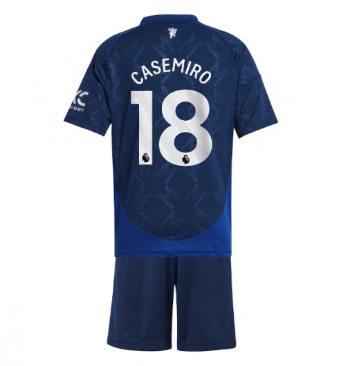 Manchester United Bortatröja 2024/25 Barn Fotbollströja med namn Casemiro 18