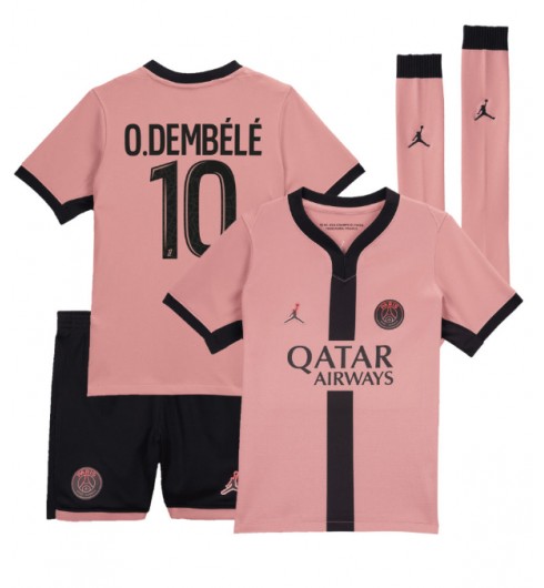Fotbollströjor Billigt Barn Paris Saint-Germain Tredjetröja 2024/25 Kortärmad shorts Ousmane Dembele 10