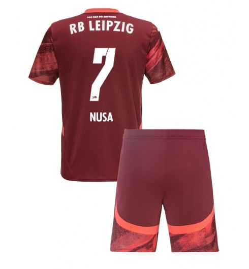 Billiga Fotbollströjor Barn RB Leipzig Bortatröja 2024/25 Antonio Nusa 7