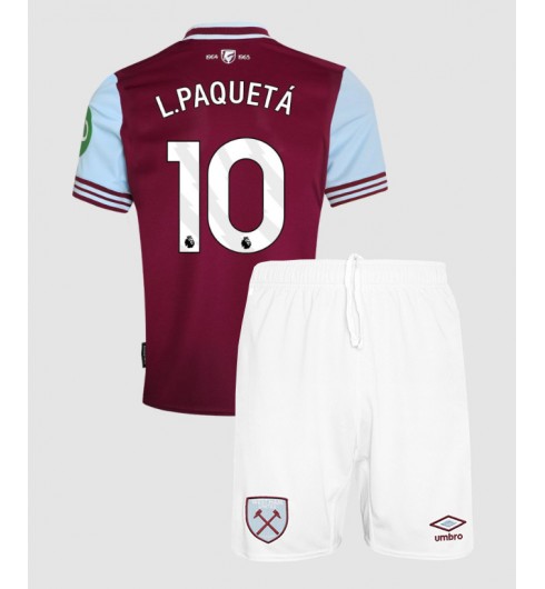 Billiga Fotbollströjor Barn West Ham United Hemmatröja 2024/25 Lucas Paquetá 10