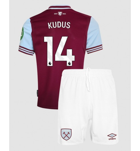 Billiga Fotbollströjor Barn West Ham United Hemmatröja 2024/25 Mohammed Kudus 14