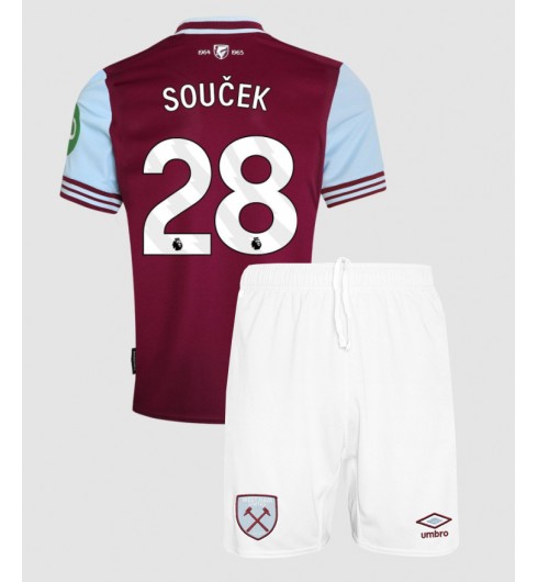 Billiga Fotbollströjor Barn West Ham United Hemmatröja 2024/25 Tomas Soucek 28)