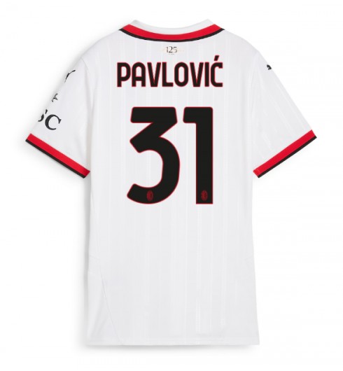 Dam AC Milan Bortatröja 2024/25 Kortärmad med tryck Strahinja Pavlovic 31