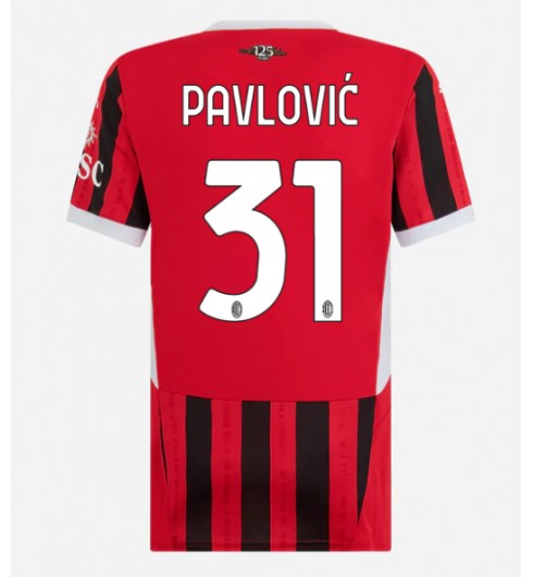 Billiga Dam AC Milan Hemmatröja 2024/25 med tryck Strahinja Pavlovic 31