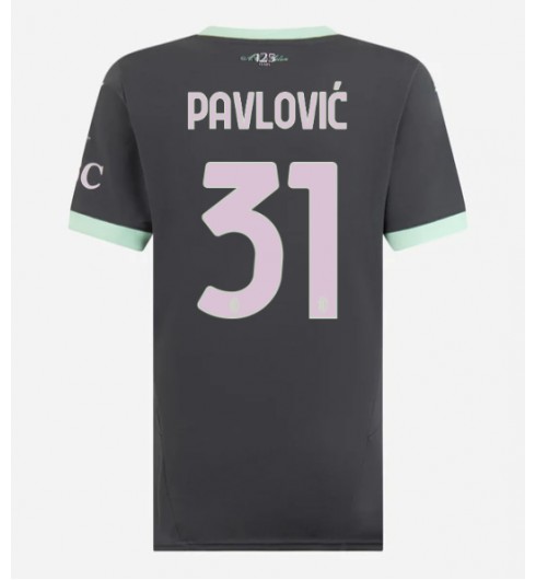 Dam AC Milan Tredjetröja 2024/25 Fotbollströja med namn Strahinja Pavlovic 31