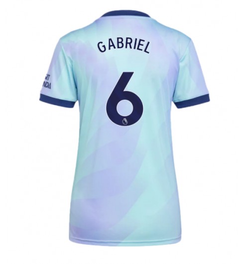 Billiga Fotbollströjor Dam Arsenal Tredjetröja 2024/25 Gabriel Magalhaes 6 Kortärmad