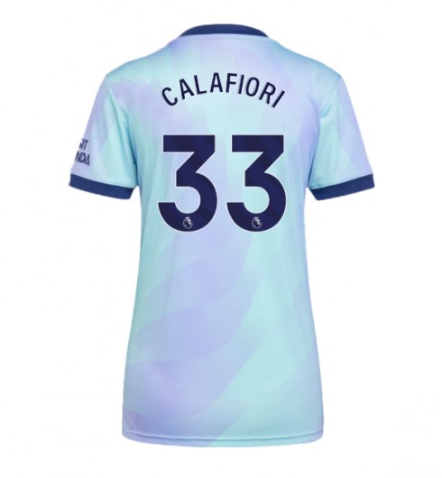 Billiga Fotbollströjor Dam Arsenal Tredjetröja 2024/25 Riccardo Calafiori 33 Kortärmad