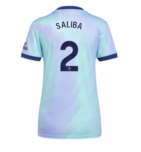 Billiga Fotbollströjor Dam Arsenal Tredjetröja 2024/25 William Saliba 2 Kortärmad