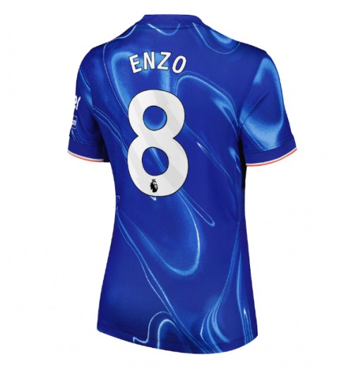 Fotbollskläder Dam Chelsea Hemmatröja 2024/25 med tryck Enzo Fernandez 8