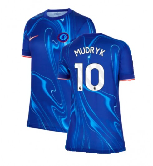 Fotbollskläder Dam Chelsea Hemmatröja 2024/25 med tryck Mykhailo-Mudryk-10