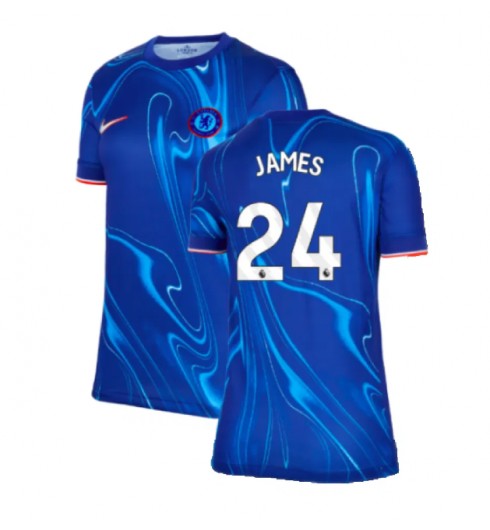Fotbollskläder Dam Chelsea Hemmatröja 2024/25 med tryck Reece James 24