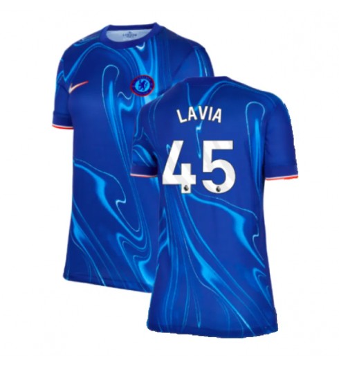 Fotbollskläder Dam Chelsea Hemmatröja 2024/25 med tryck Romeo Lavia 45
