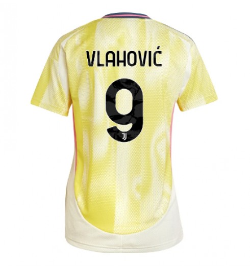 Fotbollskläder Dam Juventus Bortatröja 2024/25 Kortärmad Dusan Vlahovic 9