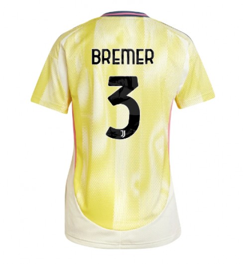 Fotbollskläder Dam Juventus Bortatröja 2024/25 Kortärmad Gleison Bremer 3