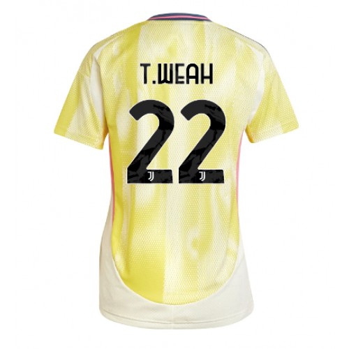 Fotbollskläder Dam Juventus Bortatröja 2024/25 Kortärmad Timothy Weah 22