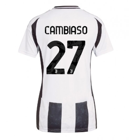 Matchtröjor Fotboll Juventus Hemmatröja 2024/25 Kortärmad Andrea Cambiaso 27
