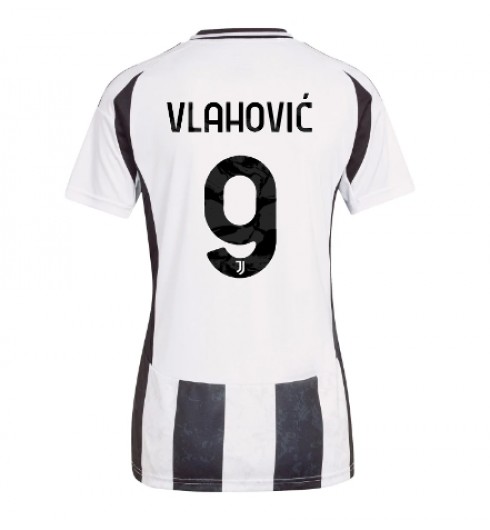 Matchtröjor Fotboll Juventus Hemmatröja 2024/25 Kortärmad Dusan Vlahovic 9