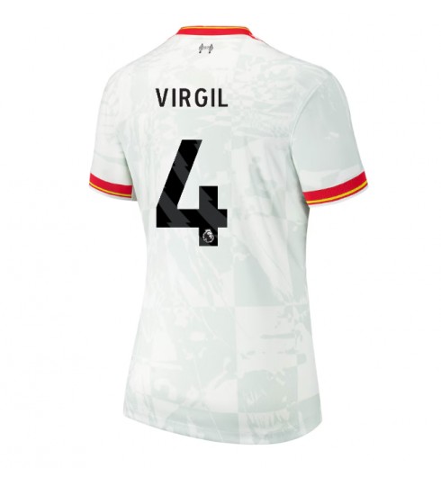 Dam Liverpool Ttredjeställ 2024/25 Fotbollströja med namn Virgil van Dijk 4