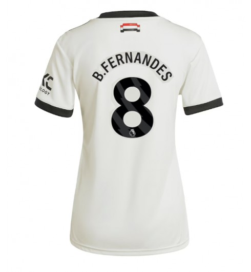 Billiga Fotbollar Dam Manchester United Bortatröja 2024/25 med tryck Bruno Fernandes 8