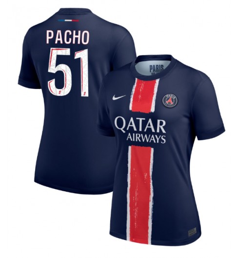 Billiga Fotbollströjor Dam Paris Saint-Germain Hemmatröja 2024/25 med tryck Willian Pacho 51