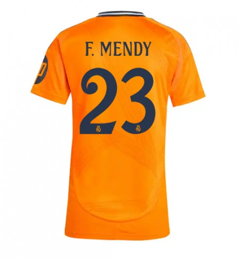 Beställa Fotbollskläder Dam Real Madrid Bortatröja 2024/25 Kortärmad med tryck Ferland Mendy 23