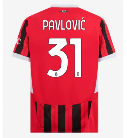 Billiga Fotbollströjor Herr AC Milan Hemmatröja 2024/25 Kortärmad Strahinja Pavlovic 31