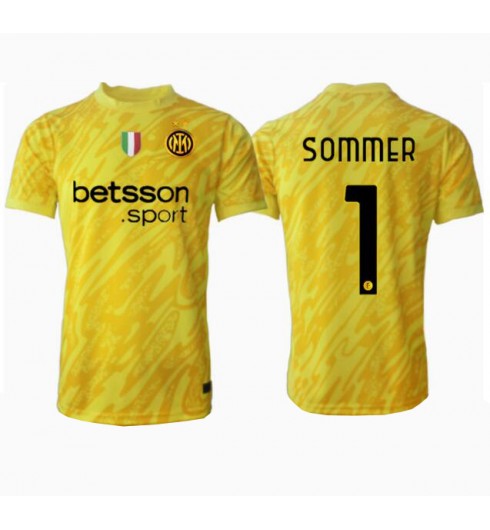 Billiga Fotbollströjor Herr Inter Milan Målvakt Bortatröja 2024/25 Yann Sommer 1 Kortärmad