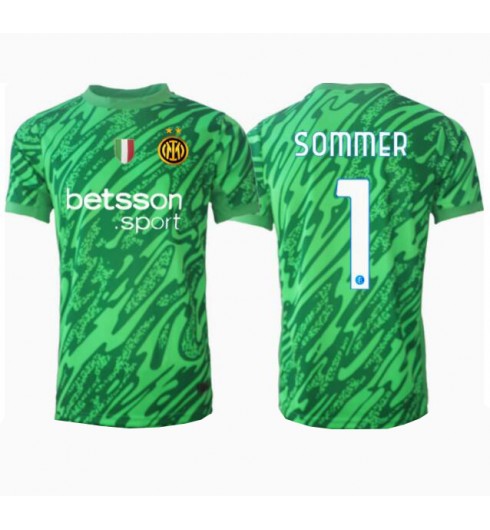 Billiga Fotbollströjor Herr Inter Milan Målvakt Hemmatröja 2024/25 Yann Sommer 1 Kortärmad
