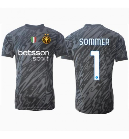 Billiga Fotbollströjo Herr Inter Milan Målvakt Tredjetröja 2024/25 Yann Sommer 1 Kortärmad
