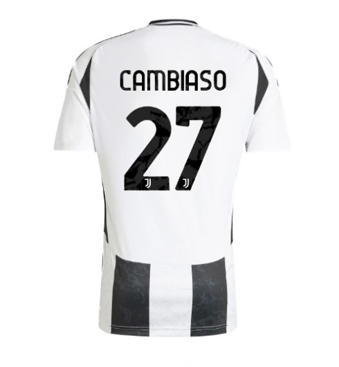 Matchställ Fotboll Herr Juventus Hemmatröja 2024/25 Kortärmad Andrea Cambiaso 27