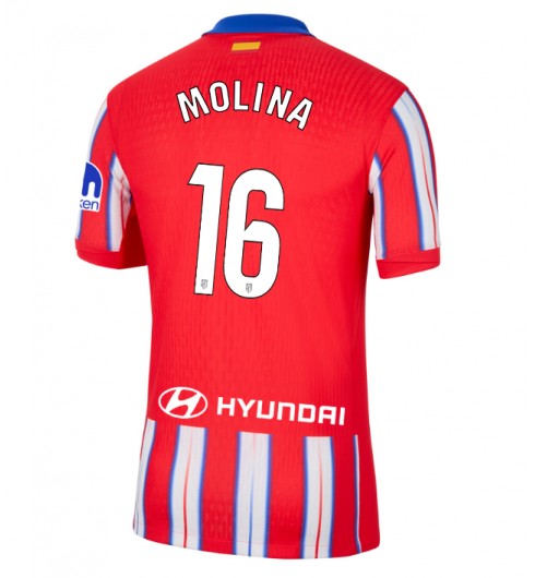 Fotbolls Matchtröjor Atlético Madrid Hemmatröja 2024/25 med namn Nahuel Molina 16