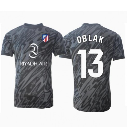 Matchtröjor Fotboll Herr Atlético Madrid Målvakt Hemmatröja 2024/25 Kortärmad Jan Oblak 13