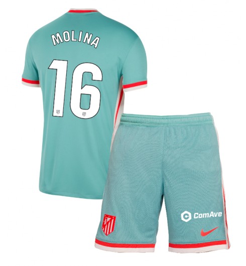Fotbollströjor Barn Billiga Atlético Madrid Bortatröja 2024/25 Nahuel Molina 16