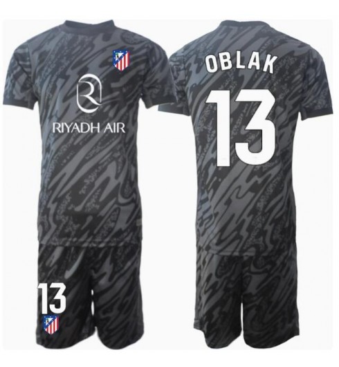 Billiga Fotbollar Barn Atlético Madrid Målvakt Hemmatröja 2024/25 Jan Oblak 13