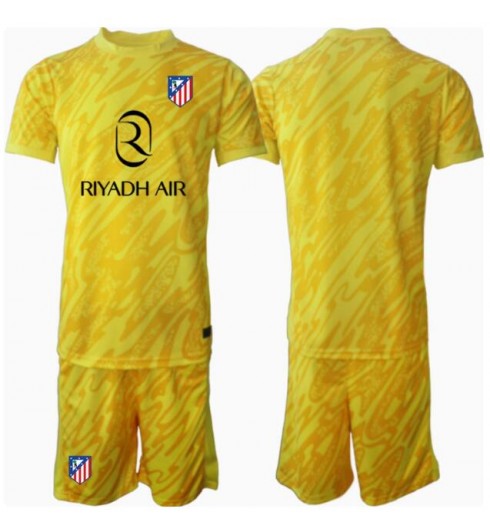 Billiga Fotbollströjor Barn Atlético Madrid Målvakt Tredjetröja 2024/25 Kortärmad shorts