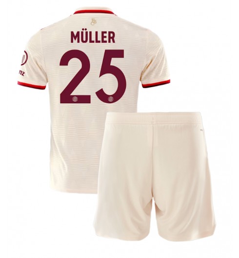 Fotbollskläder Set Barn Bayern München Tredjetröja 2024/25 Thomas Muller 25