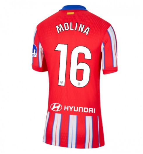 Köpa Fotbollströjor Dam Atlético Madrid Hemmatröja 2024/25 med tryck Nahuel Molina 16