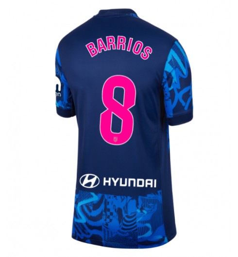 Fotbollskläder Dam Atlético Madrid Tredjetröja 2024/25 med namn Pablo Barrios 8