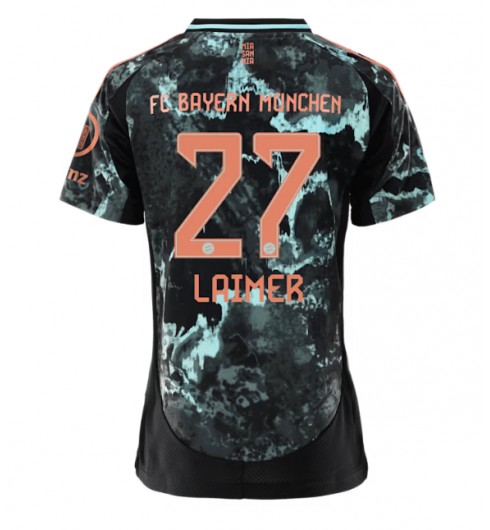 Matchställ Fotboll Bayern München Bortatröja 2024/25 Dam med namn Konrad Laimer 27